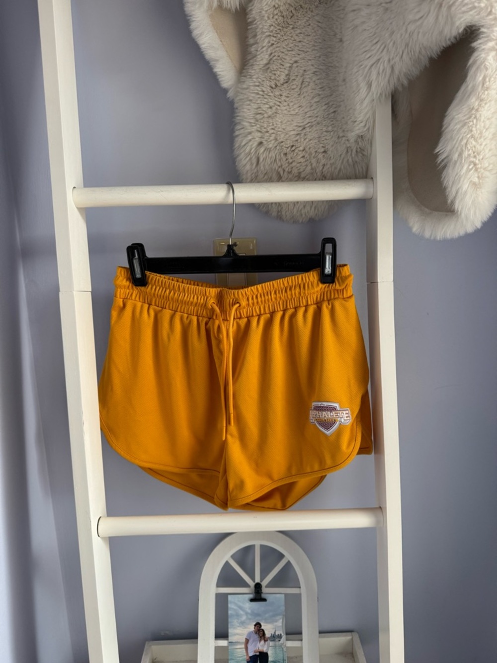 Alphalete Varsity Shorts in Marigold Yellow